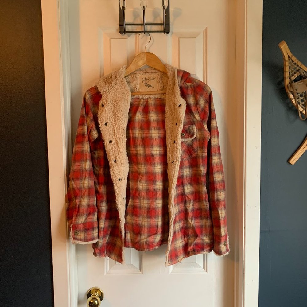 White Crow Plaid Button Up